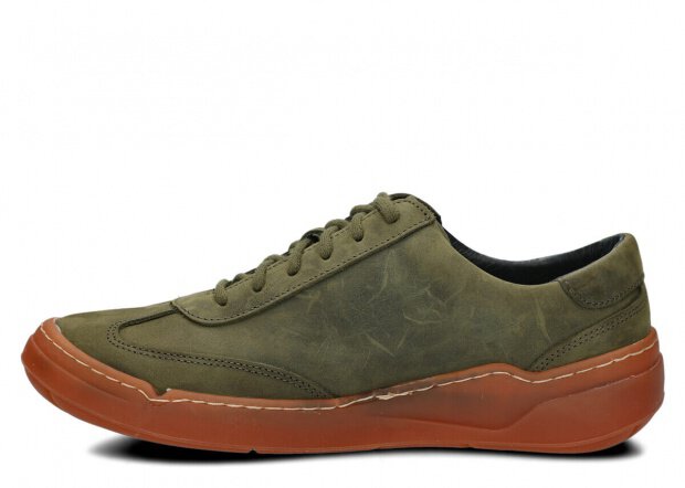 Halbschuh für Männer Nagaba Modell 467 Olivgrün Crazy Leder