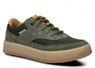 Halbschuhe für Frauen Nagaba Modell 627 Khaki Velours Leder