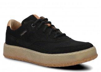 Halbschuhe für Frauen Nagaba Modell 627 Schwarz Velours  Leder