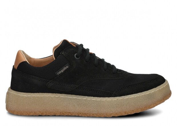 Halbschuhe für Frauen Nagaba Modell 627 Schwarz Velours  Leder