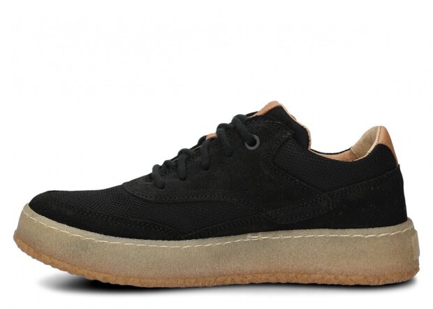Halbschuhe für Frauen Nagaba Modell 627 Schwarz Velours  Leder