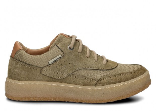 Halbschuhe für Frauen Nagaba Modell 627 Beige Velours Leder