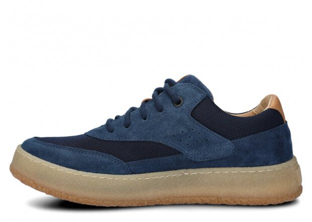 Halbschuhe für Frauen Nagaba Modell 627 Dunkelblau Velours Leder