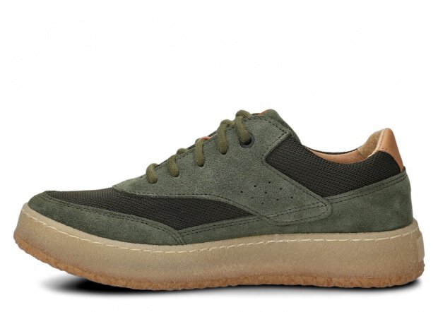 Halbschuhe für Frauen Nagaba Modell 627 Khaki Velours Leder