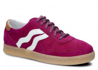 Halbschuhe für Frauen Nagaba Modell 129 Lila Velours Leder