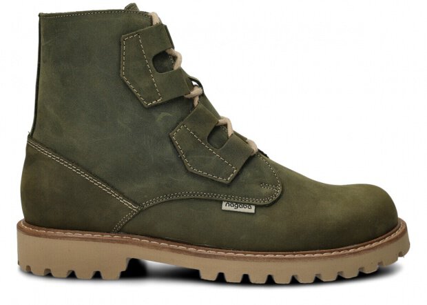 Herren Trapperschuhe NAGABA 488/1 Olivgrün Crazy Leder