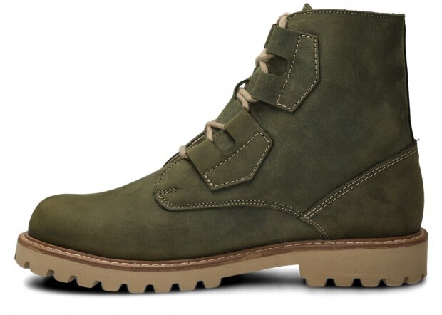 Herren Trapperschuhe NAGABA 488/1 Olivgrün Crazy Leder