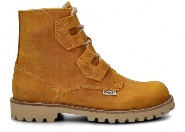 Herren Trapperschuhe NAGABA 488/1 Gelb Crazy Leder