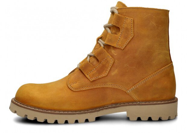 Herren Trapperschuhe NAGABA 488/1 Gelb Crazy Leder
