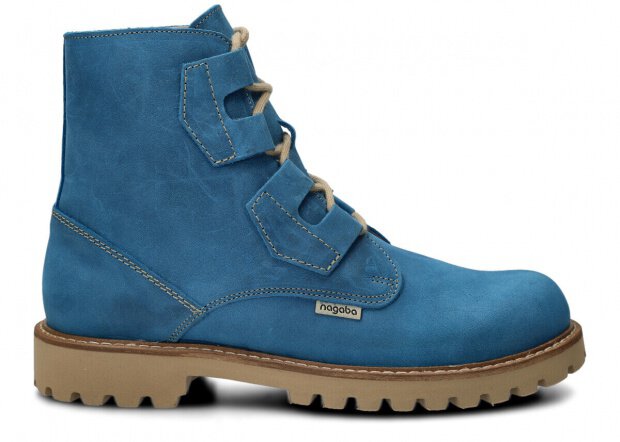Herren Trapperschuhe NAGABA 488/1 Kobalt Crazy Leder