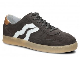 Halbschuhe für Frauen Nagaba Modell 129 Graphit Velours Leder