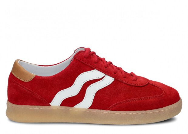 Halbschuhe für Frauen Nagaba Modell 129 Rot Velours Leder