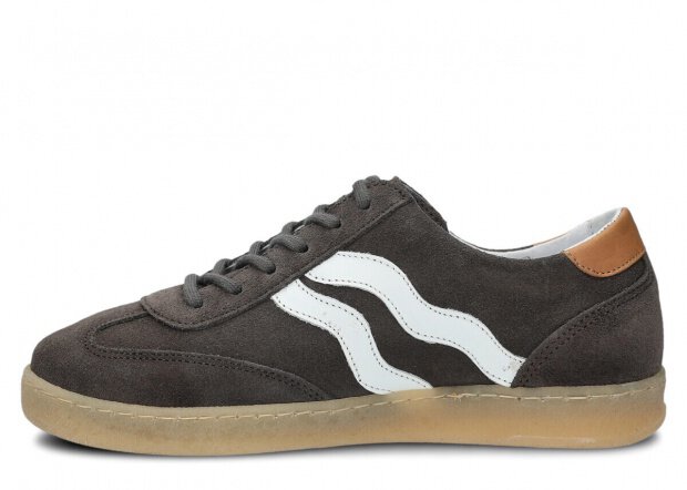 Halbschuhe für Frauen Nagaba Modell 129 Graphit Velours Leder