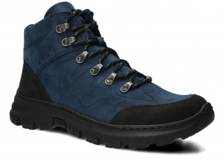 Herren-Trekkingstiefel NAGABA Modell 409/1 dunkelblau Crazy Leder