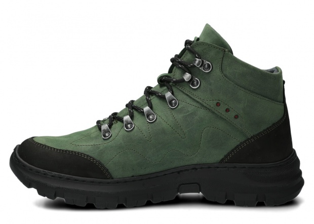 Herren-Trekkingstiefel NAGABA Modell 409/1 Grün Crazy Leder