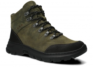 Herren-Trekkingstiefel NAGABA Modell 409/1 Olivgrün Crazy Leder