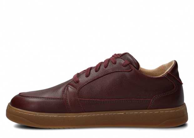 Weite Halbschuh für Männer Nagaba Modell 480 Dunkelrot Rustic Leder