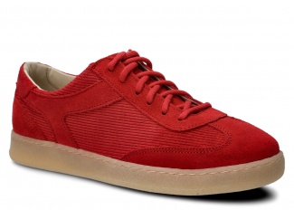 Halbschuhe für Frauen Nagaba Modell 130 Rot Velours Leder