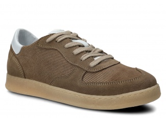 Damen-Halbschuhe EVENEMENT EV135 Beige Velours Leder