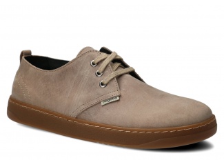 Weite Halbschuh für Männer Nagaba Modell 477 Beige Crazy Leder