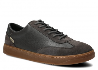 Weite Halbschuh für Männer Nagaba Modell 478 Graphit Velours Leder