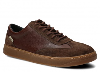 Weite Halbschuh für Männer Nagaba Modell 478 Braun Velours Leder