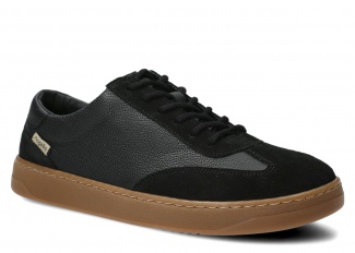 Weite Halbschuh für Männer Nagaba Modell 478 Schwarz Velours  Leder