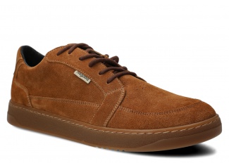 Weite Halbschuh für Männer Nagaba Modell 480 Braun Velours Leder