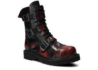 Springerstiefel NAGABA 523 Rot-Schwarz Kabir Leder